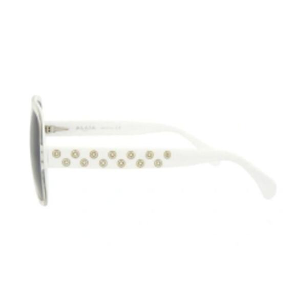 Alaïa 56mm Square Sunglasses white grey - Picture 4 of 9